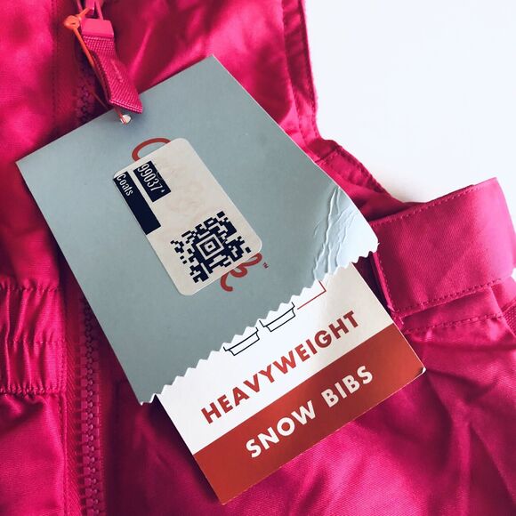 NWT Cat & Jack Baby Size 18 Months Heavyweight Snow Bibs Overalls Pink - Picture 4 of 11